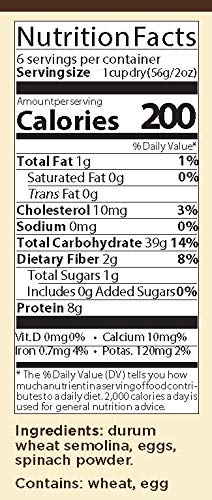 AL DENTE Spinach Farfalletti, 12 Ounce (Pack of 6)